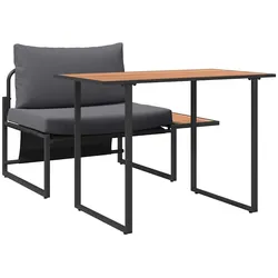 vidaXL Garten Essgruppe 2 pcs Anthrazit Stahl