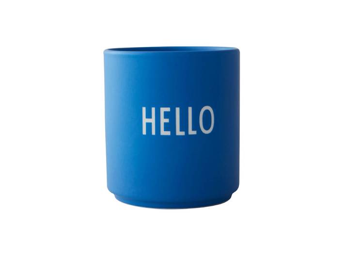Design Letters - AJ Favourite Porzellan Becher, Hello / kobaltblau