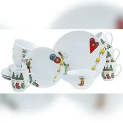 CreaTable Luna Socken Kombiservice 16-tlg Porzellan