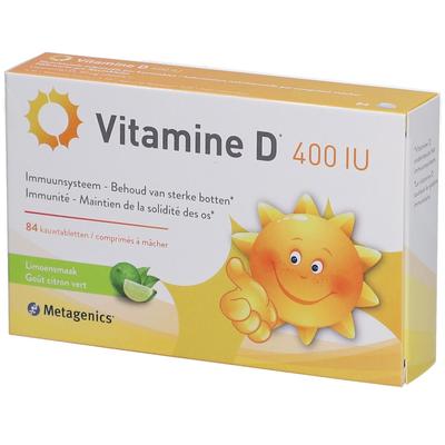Metagenics Vitamine D 400 UI Kauwtabletten 84st 84 St Kaudragees