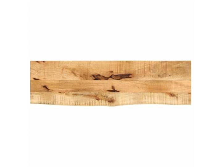 PTUGUOF Tischplatte 110x40x3,8 cm Baumkante Massivholz Mangoholz Rustikale Naturkante, Vielseitig Kombinierbar, Leicht Zu Reinigen, Unikat