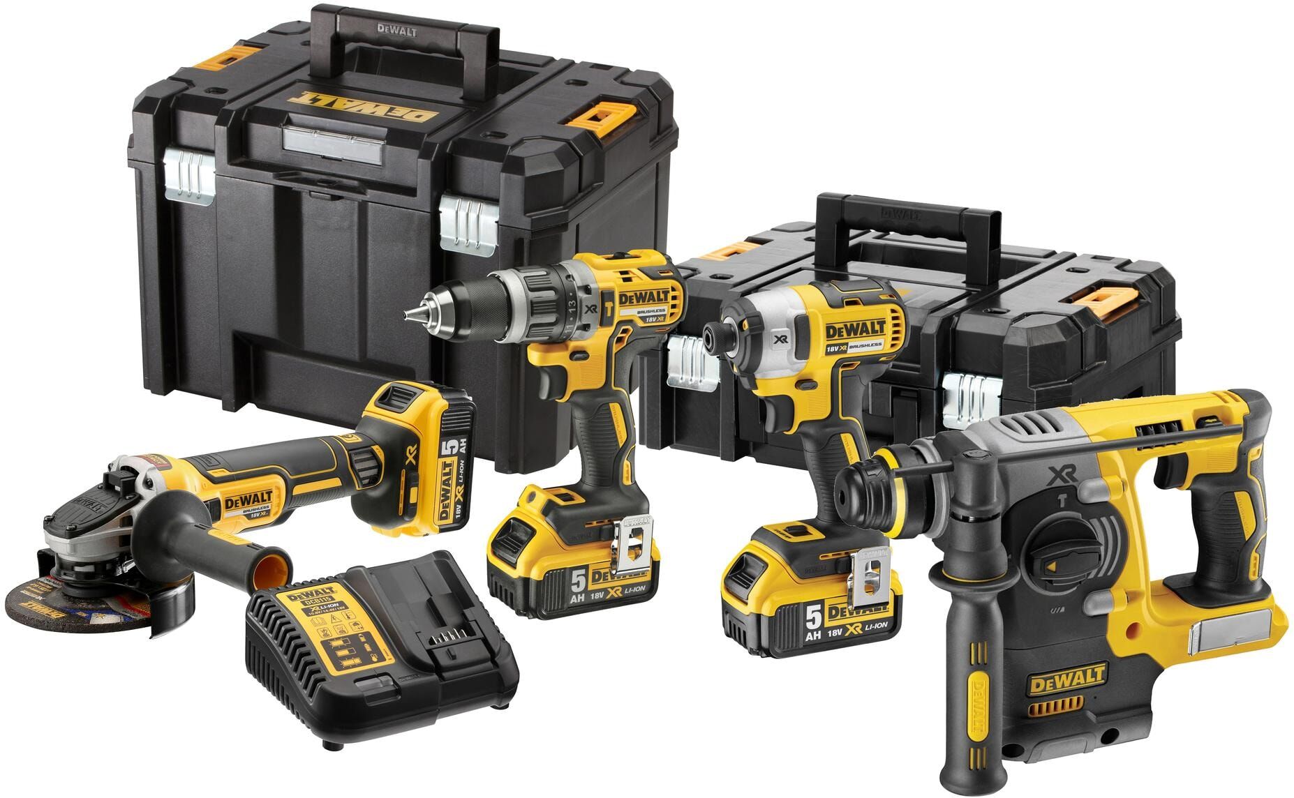 Werkzeugset DEWALT "18 V XR", gelb, Werkzeugsets, Werkzeugset gelb Einheitsgröße