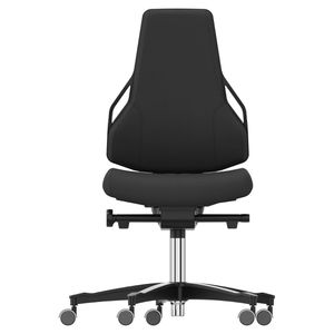 Dauphin Arbeitsstuhl Industrie Tec identity, IS 2023, schwarz, mit Rollen, Stoffbezug, bis 150 kg