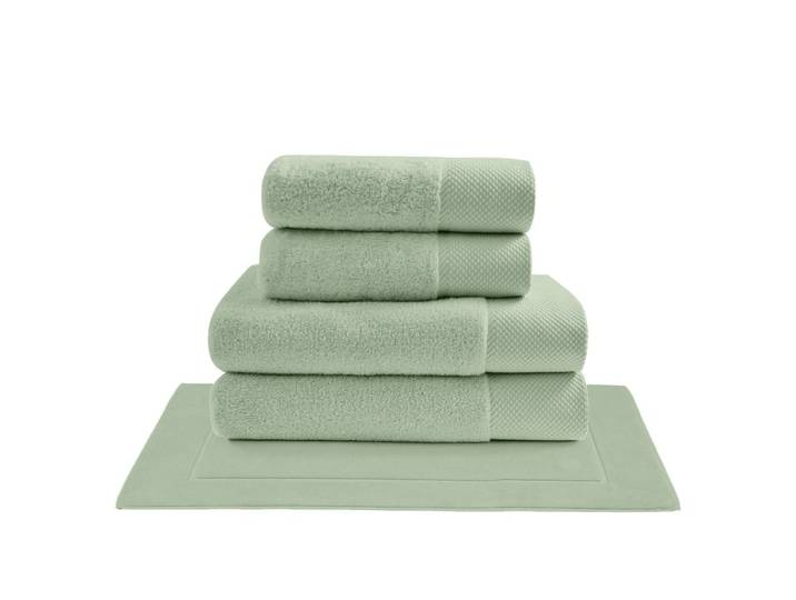 Ensemble de bain 5 pièces avec tapis sauge
