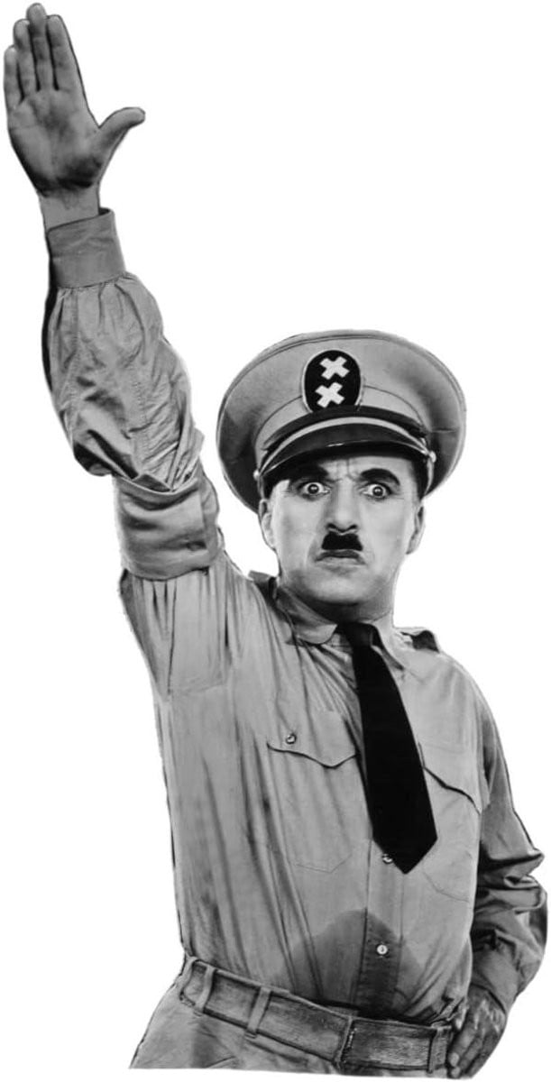Charlie Chaplin Foto Film Poster Wanddecoratie Portret Oriëntatie 10x8 inch Zwart-wit