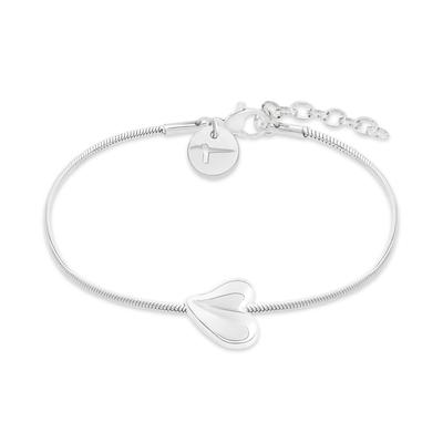 Armband TAMARIS "Organic Heart, Herz", silber (silberfarben), Armbänder, Damen, 21cm, Edelstahl, Armband