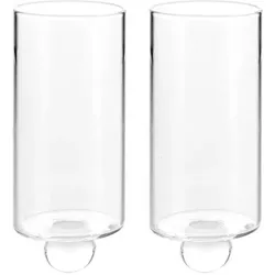Mini-Vasen für Stumpastaken Kerzenständer, transparent, 2 St.