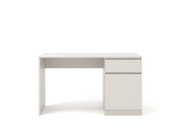 Bureau MAJA 130 cm cachemire – moderne & pas cher grand plateau tiroir + placard sans poignées