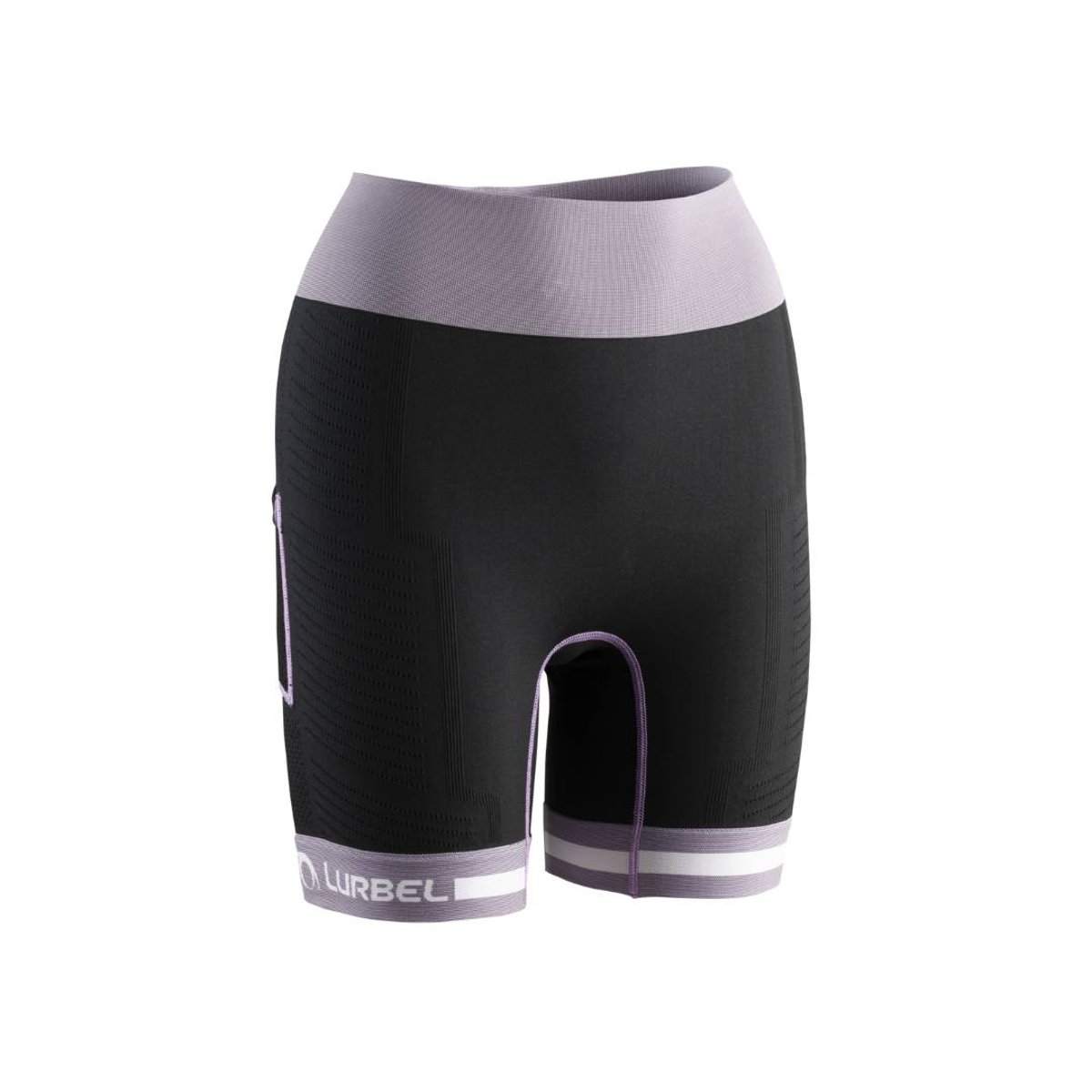 Pantaloncini Corti Lurbel Spirit Flux Nero Viola Donna, Taglia S Donna
