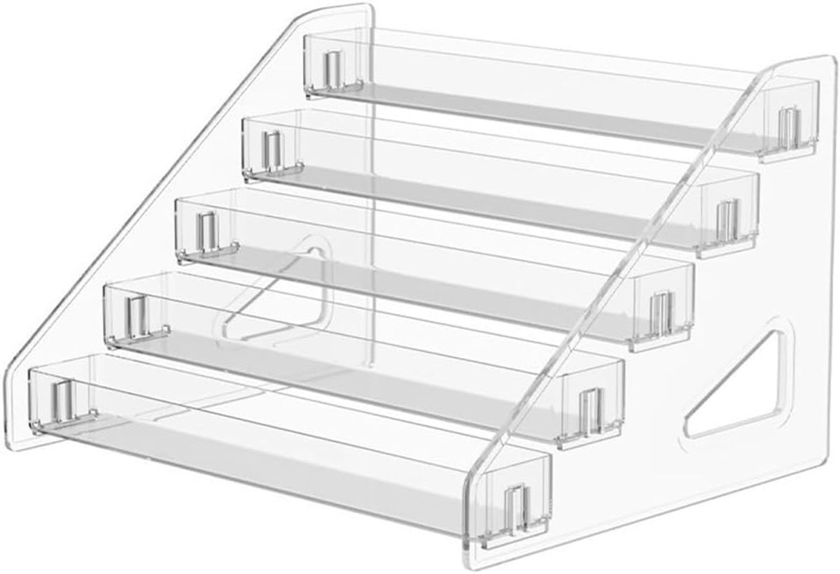 Ladder Organizer Display Rek in Transparant Acryl met 5 Lagen - Helder
