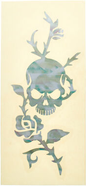Jockomo Rose & Skull Sticker WP Nacre blanche