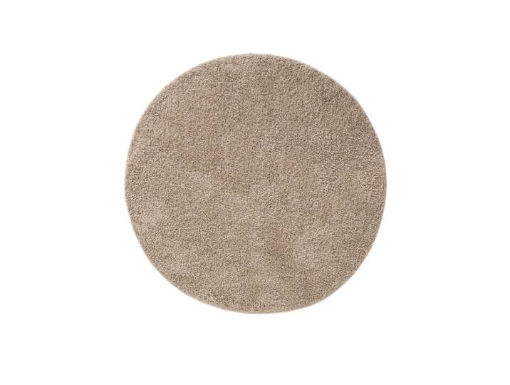 Tapis à poils longs beige d 160 rond