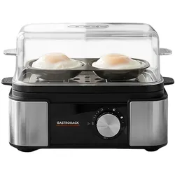 Gastroback EasyCook 6, Eierkocher, Schwarz, Silber