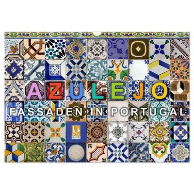 Azulejo-Fassaden in Portugal (Wandkalender 2027 DIN A3 quer), CALVENDO Monatskalender