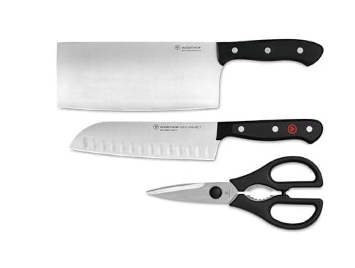 Wusthof Gourmet Messerset (chinesische Santoku-Kochschere) (Set 3)