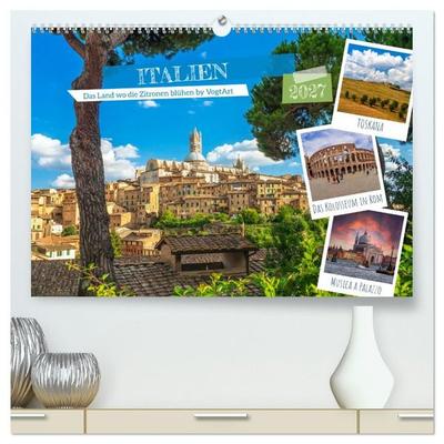 Italien, das Land wo die Zitronen blühen by VogtArt (hochwertiger Premium Wandkalender 2027 DIN A2 quer), Kunstdruck in Hochglanz