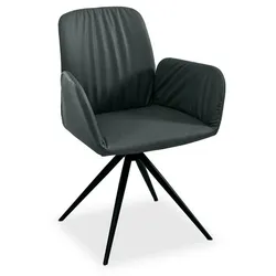 Musterring Stuhl Nando Leder Nero