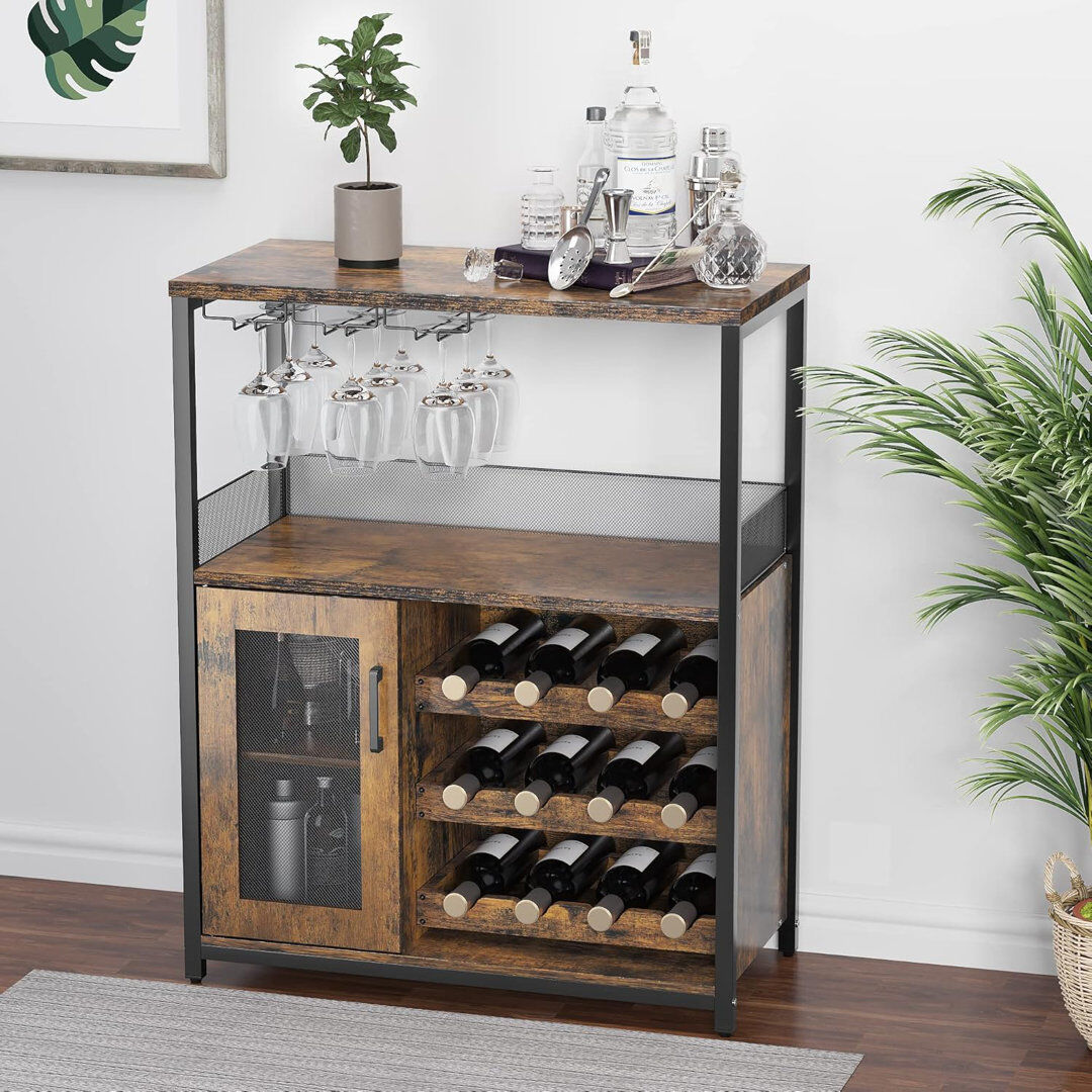 Borough Wharf 69 cm Bar Cabinet Bar Cabinet Brown 92cm H X 35cm D X 69cm L