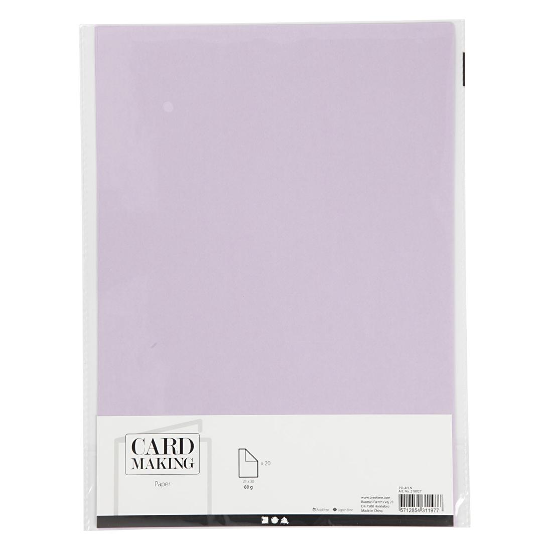 Creativ Company Papier Lichtpaars A4 80gr, 20st. (80 g/m², 1x) (5712854311977)