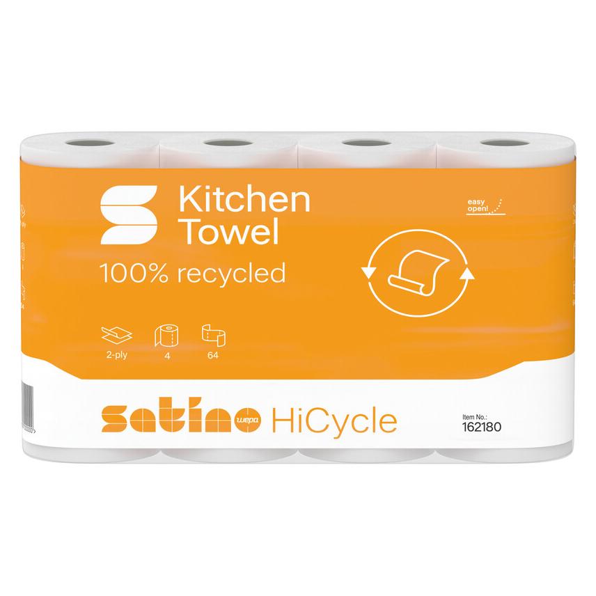 Satino by Wepa Satino Küchenrollen HiCycle 2-lagig, 4 Rollen (4x) (162181)