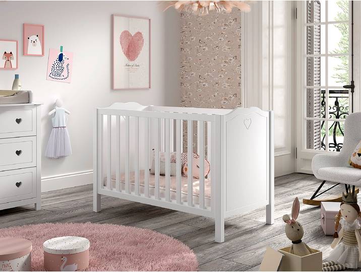 Lit de bébé 60 x 120cm Blanc