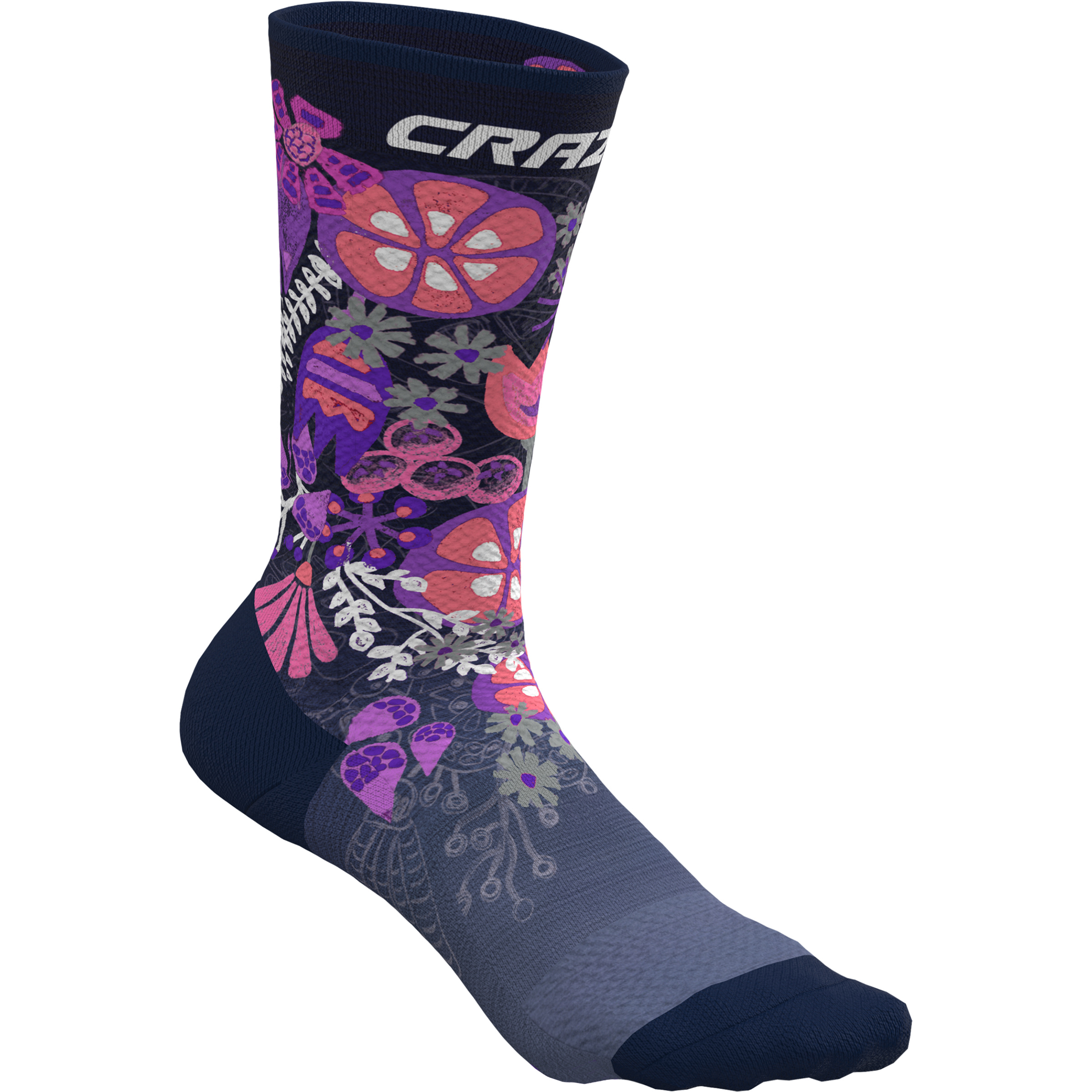 Crazy Crazy Freizeitsocken lila Größe 43 Trekking Elastisch