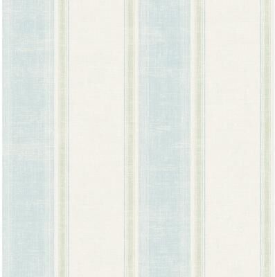 Seabrook Designs Montague Distressed Stripe Unpasted Wallpaper