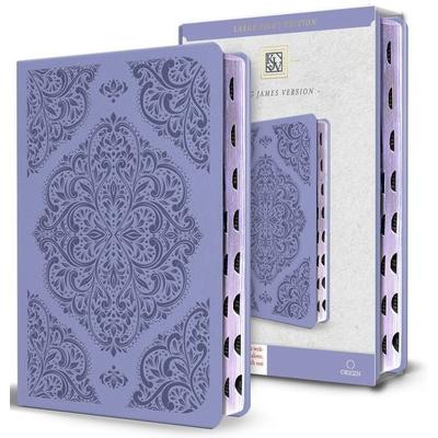 KJV Holy Bible, Large Print Medium Format, Lavender Faux Leather W/Thumb Index and Ribbon Marker, Red Letter, Taschenbuch von King James Version,