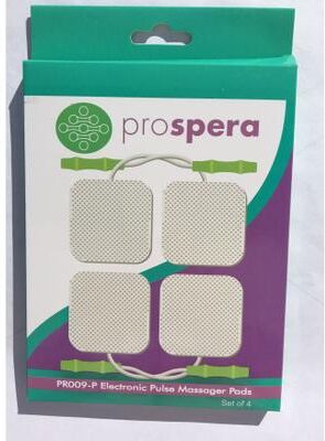 Electronics Pulse Massager Refill Pads (4) by Prospera in White
