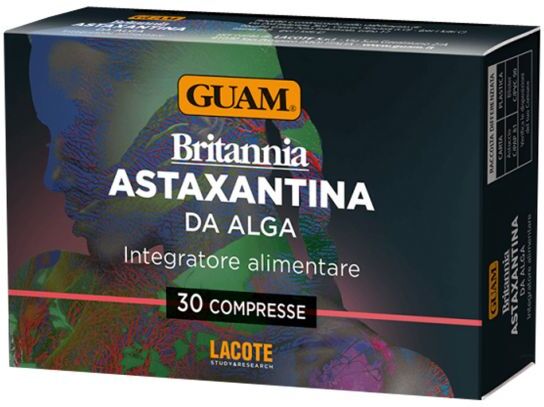 LACOTE Srl Guam Britannia Astaxantin 30 Compresse - Integratore Alimentare Antiossidante