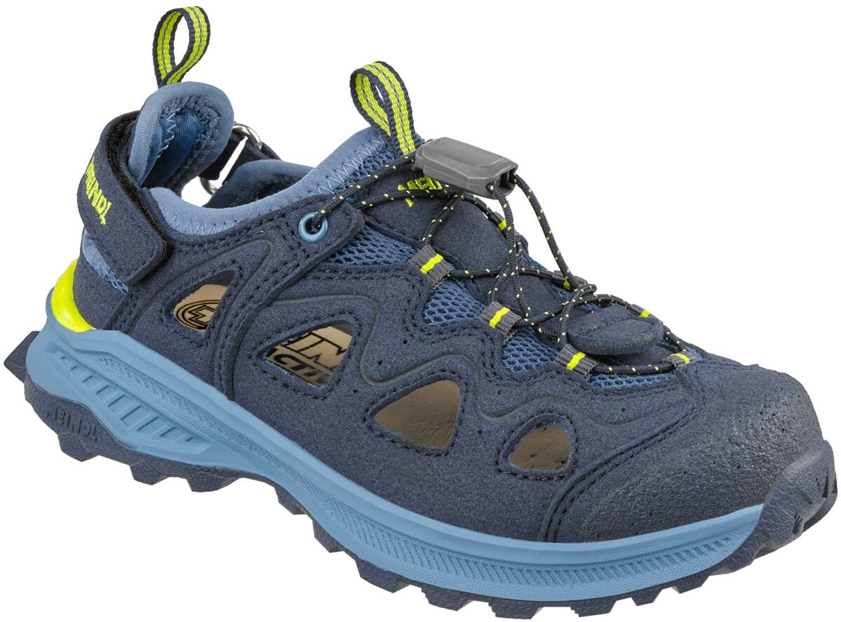 Wanderschuh MEINDL "Fiji Junior", Gr. 36, Normalschaft, blau (marine, gelb), Veloursleder, Schuhe Wanderschuh, Robust, flexibel, strapazierfähig und multifunktionell marine, gelb 36, Normalschaft