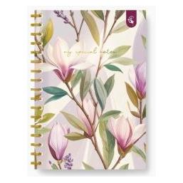Cozywood Dekoratives Spiralnotizbuch B5/160K, kariert, Magnolia (B5, Kariert) (70187526)