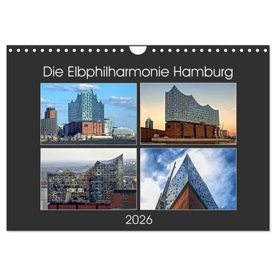 Die Elbphilharmonie Hamburg (Wandkalender 2026 DIN A4 quer), CALVENDO Monatskalender