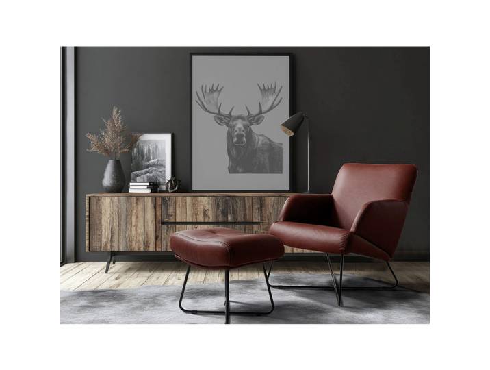 Livetastic Sesselset, Kirschrot, Metall, Echtleder, Semi-Anilinleder, 67x87x74 cm, Lederauswahl, Wohnzimmer, Sessel, Sonstige Sessel