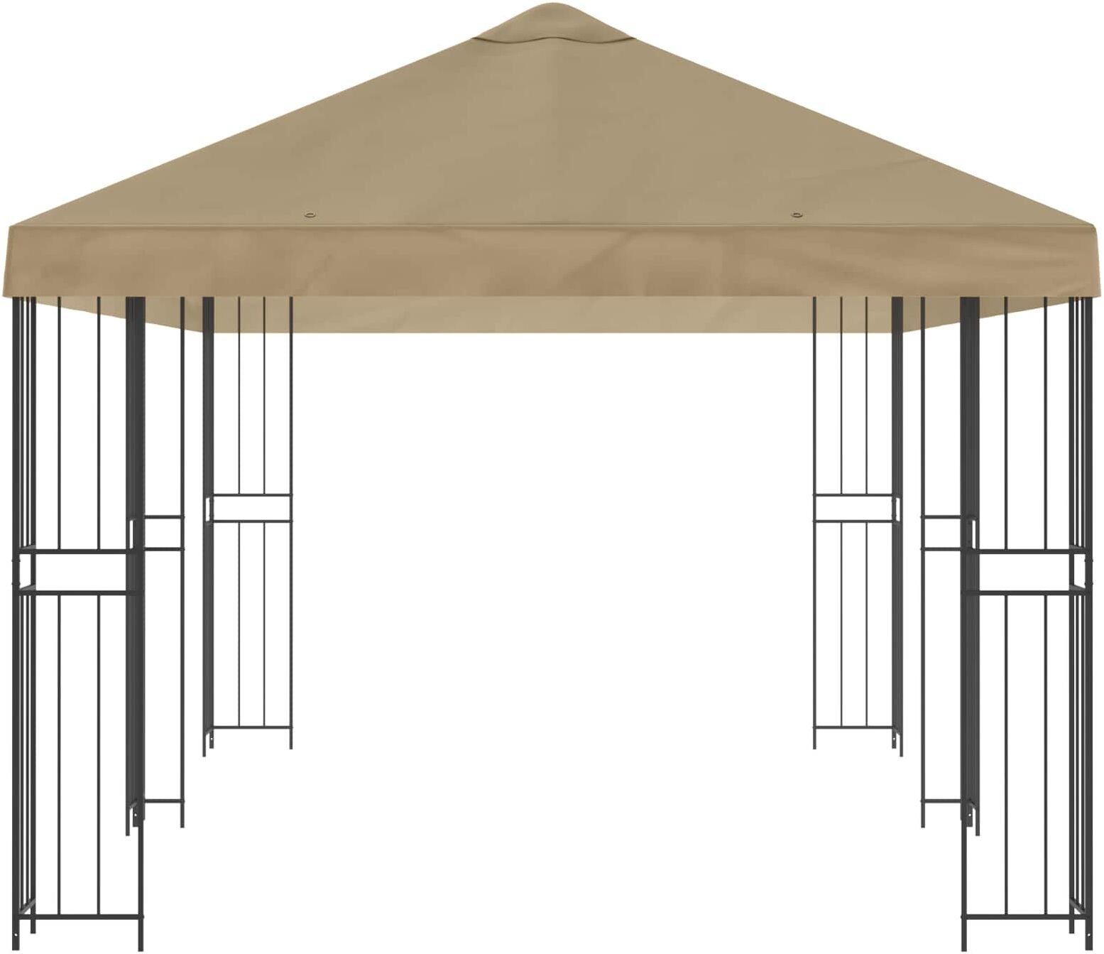 vidaXL Abri de jardin 6 x 3 m Beige Polyester et Acier 190 gsm
