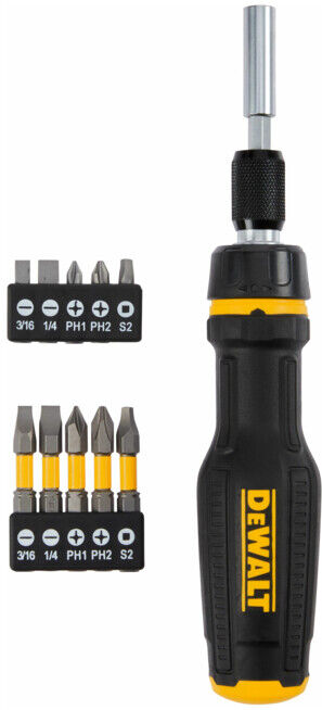 Tournevis à embouts avec cliquet DEWALT, y compris jeu d'embouts 10 pces DWHT68001-0 (DWHT68001-0)