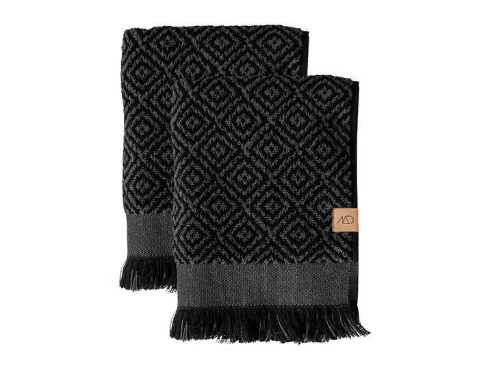 Mette Ditmer Serviette d invité Morocco 35x55 cm, lot de 2 Black-grey'