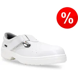Lendeo Shift S1 weiß flach Sandale Größe 46