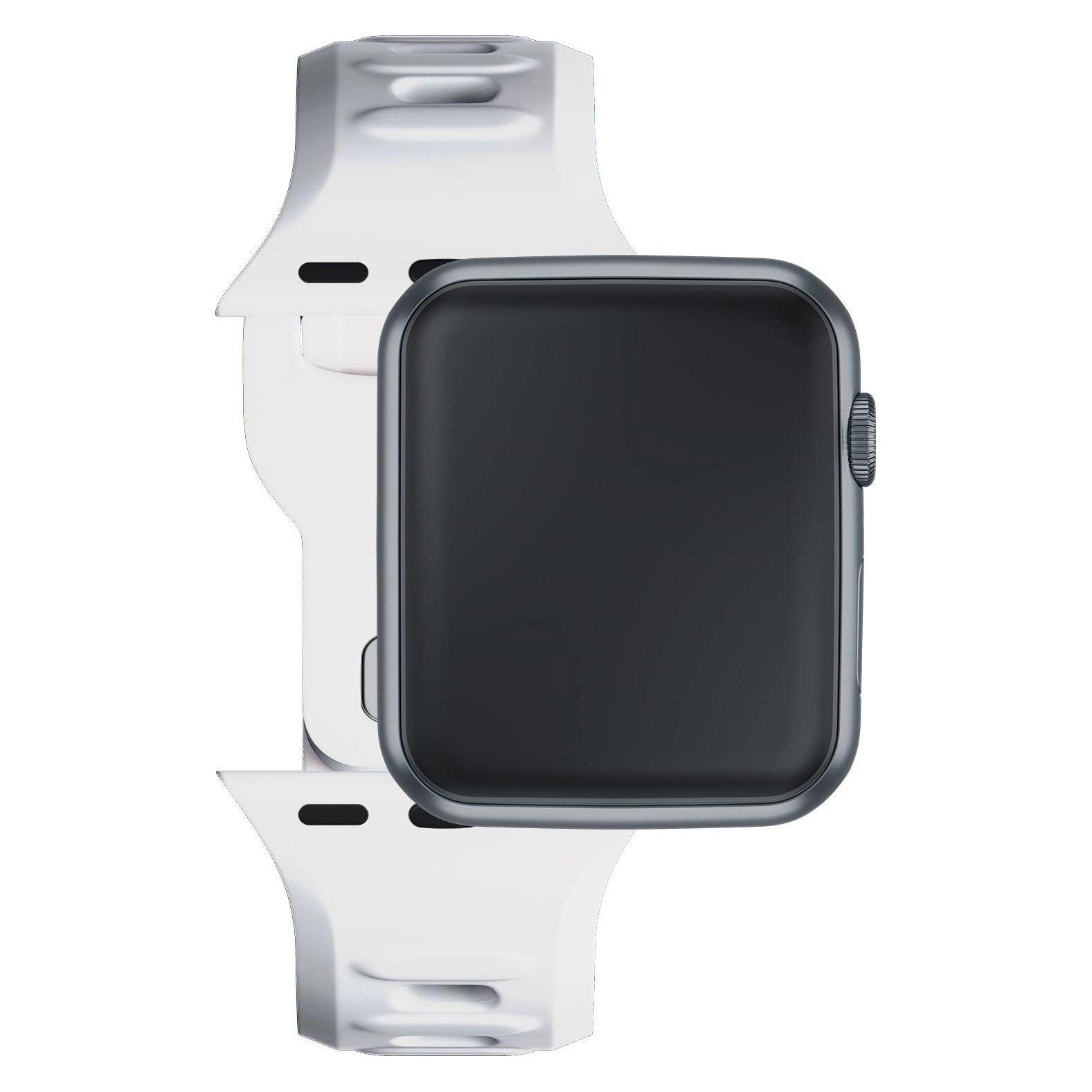 3MK Silicone Watch Strap biały/white dla Apple Watch 38/40/41mm (Silicone, Stainless Steel) (5903108565707)