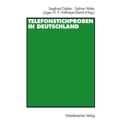 Telefonstichproben in Deutschland, Taschenbuch von Siegfried Gabler,Sabine Häder,Jürgen H. P. Hoffmeyer-Zlotnik,Jürgen H. P. Hoffmeye Zlotnik, VS