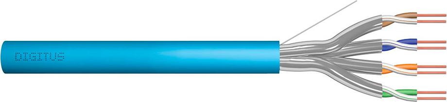 Digitus CAT 6A U/FTP Datenkabel - Verlegekabel, 500 m, Simplex, Dca, 500 m, Cat6a, U/FTP (STP), Hellblau