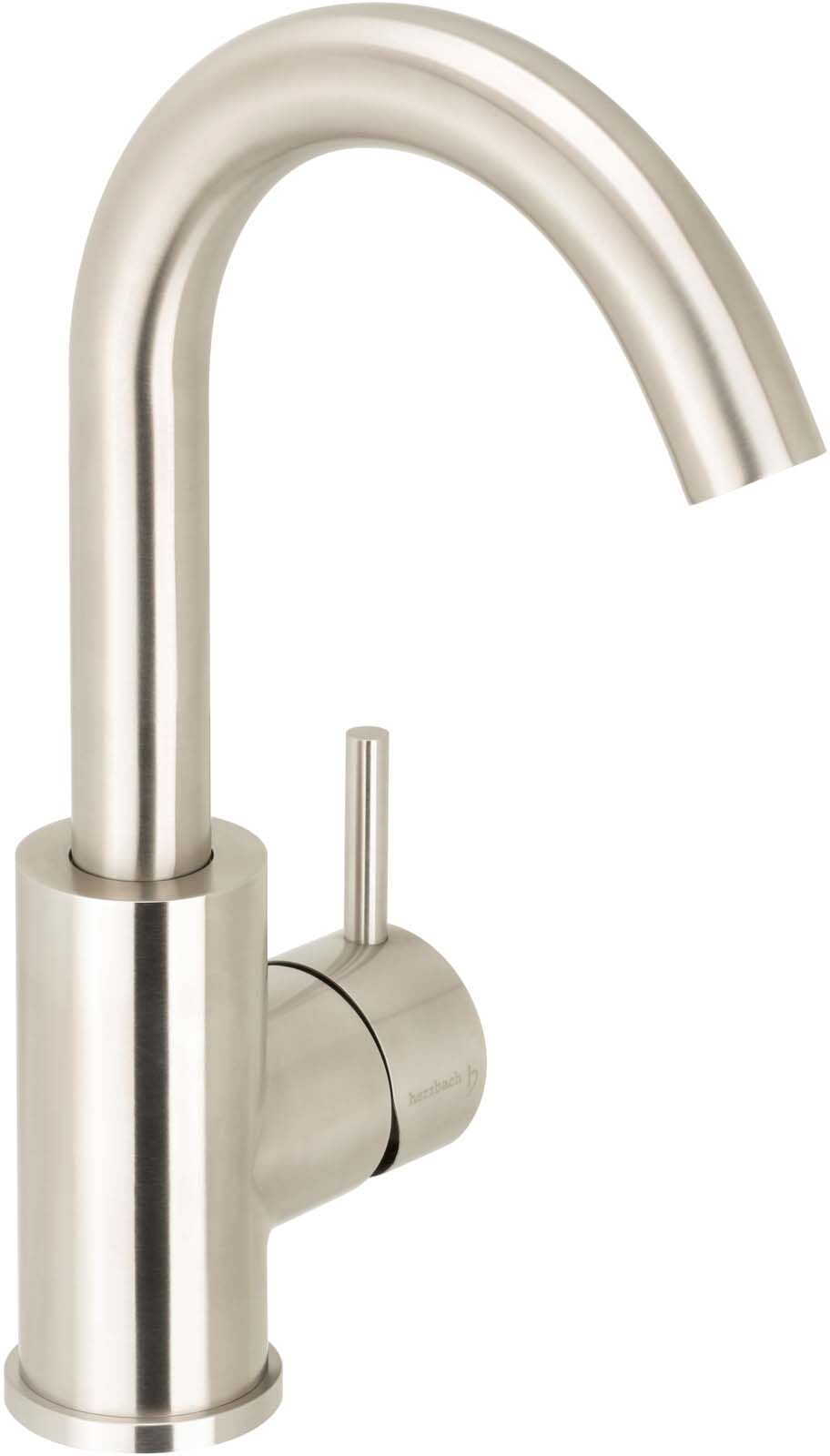 Herzbach Deep IX mitigeur lavabo 28.133330. 2000 .09 Inox brossé, sans garniture de vidange , taille M, 275 mm de haut