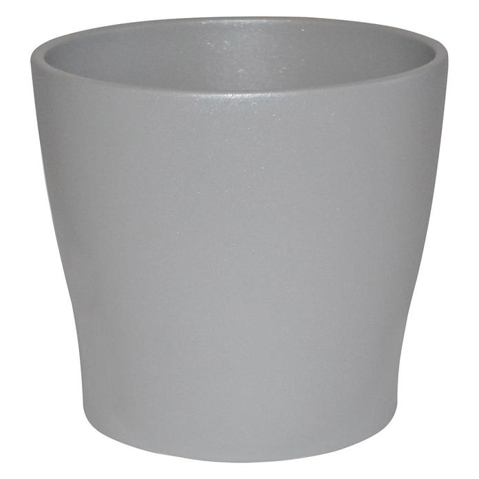 Domoletti Ceramic pot, TOSKANIA, Ø 19 cm, silver (19 x 17 cm) (5906750941769)