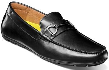 Florsheim Motor Moc Toe Bit Driver - Mens 10 Black Slip On Medium
