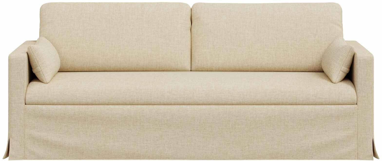 vidaXL Canapé Crème 198 x 78 x 80 cm tissu