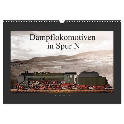 Dampflokomotiven in Spur N (Wandkalender 2026 DIN A3 quer), CALVENDO Monatskalender