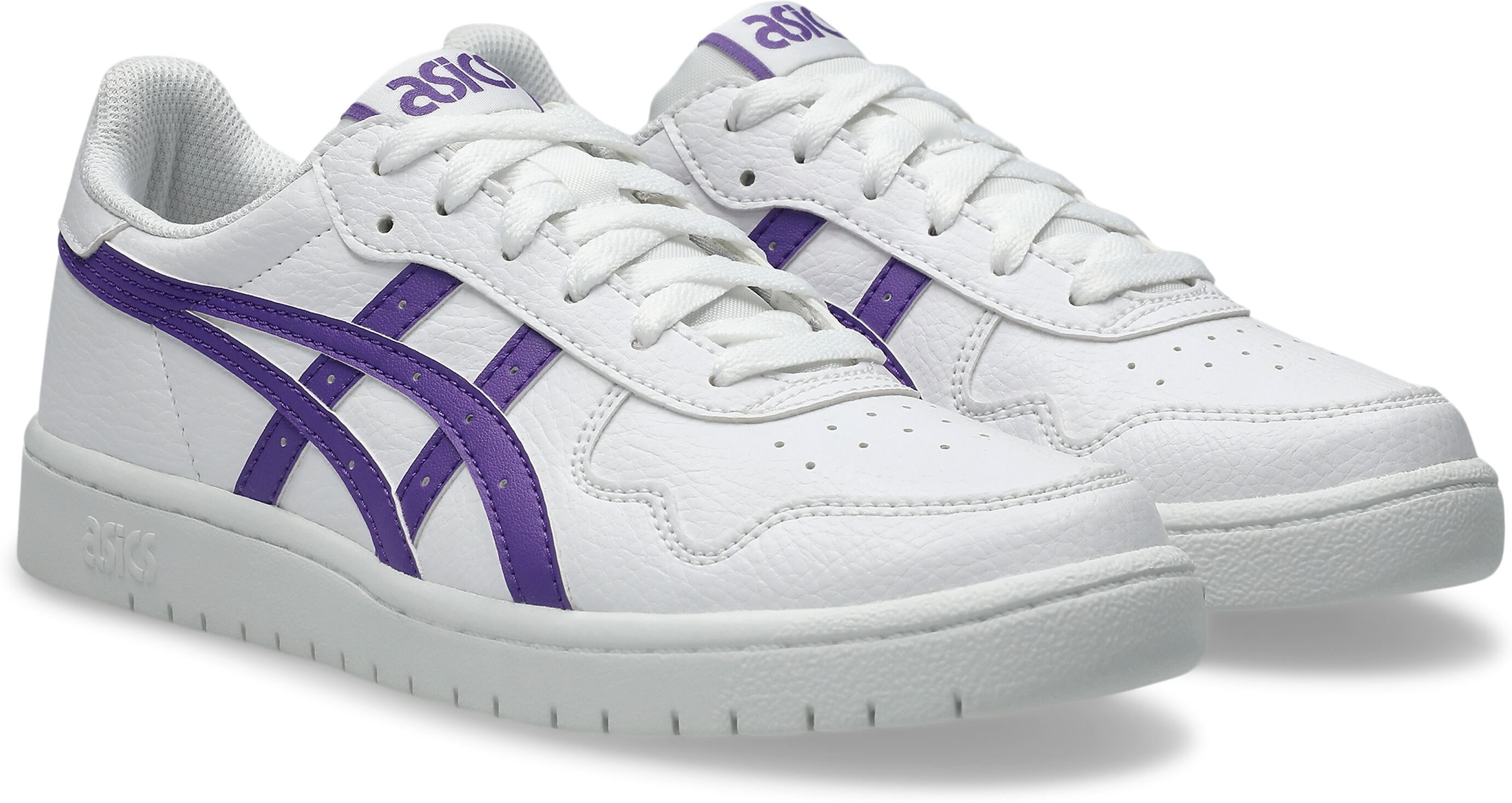 Sneaker ASICS SPORTSTYLE "JAPAN S", Damen, Gr. 41,5, lila (weiß, edo lila), Synthetik, Schuhe Sneaker weiß, edo lila 41,5