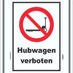 HB-Druck Schild Hubwagen verboten A2 (420x594mm)