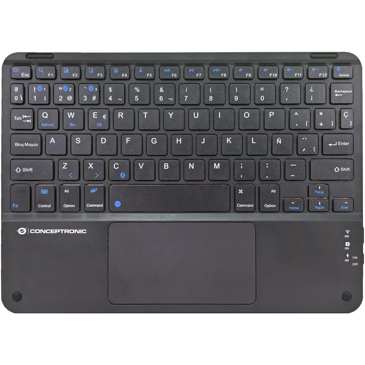 Conceptronic Wireless Tastatur, Layout spanisch 10" schwarz