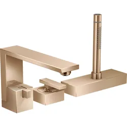 Hansgrohe AXOR Edge 3-Loch Wannenmischer, Diamantschliff PRG, Ausladung 210 mm, Keramikmischsystem, für Durchlauferhitzer geeignet